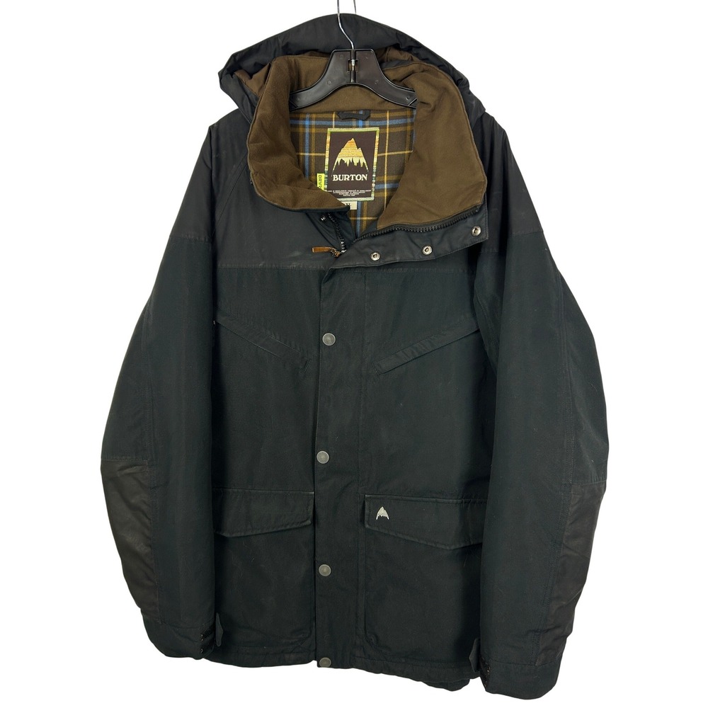Burton Dryride Black Snowboard Jacket Hooded Utility Gorpcore Mens XL